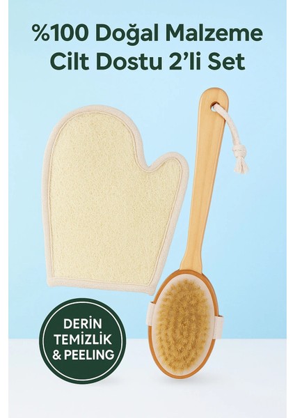 Lionesse Sabunlu Banyo Lifi + Vücut Kesesi | Derin Temizlik & Peeling Etkisi 2’li Set fırsatları
