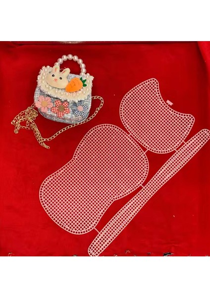 Plastik Çanta Kanvası, Cüzdan Kanvası, El Yapımı Çanta Handmade Çanta 42X16,5 Beyaz fırsatları