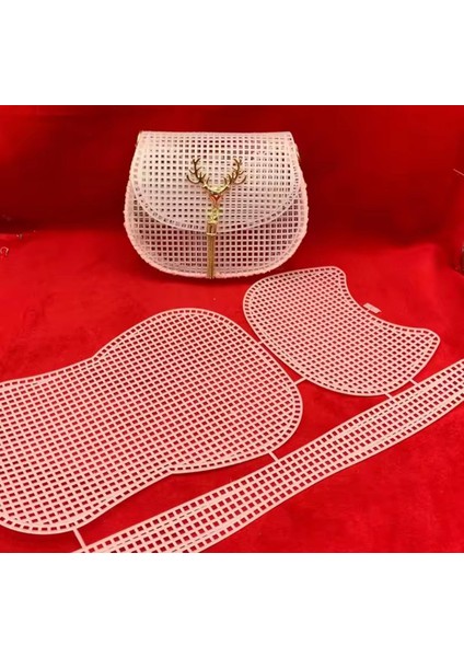 Plastik Çanta Kanvası, Cüzdan Kanvası, El Yapımı Çanta Handmade Çanta 42X16,5 Beyaz indirimleri