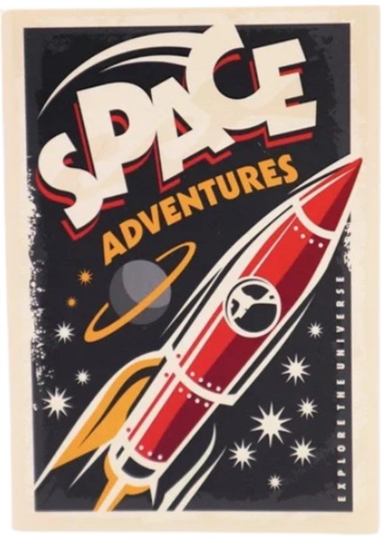 Space Adventure Laklı Çizgisiz Defter 32 Yaprak