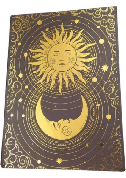 Tarot Güneş ve Ay Temalı Planner Karton Kapak Defter