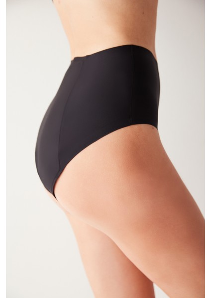 Siyah Yüksek Bel Regl Gece Külodu