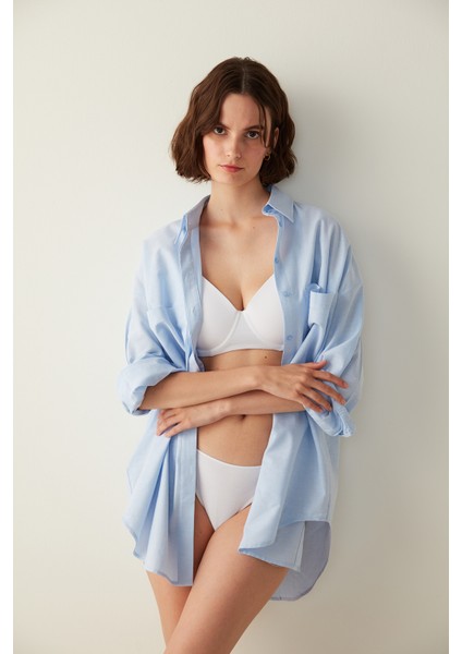 Beyaz Marvel Büyük Beden Toparlayıcı Sütyen