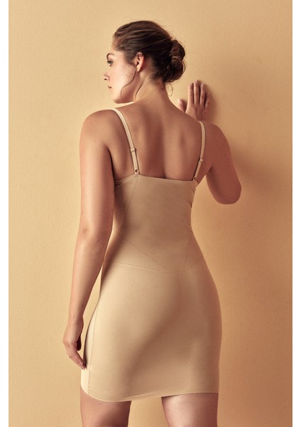 #izbırakmaz Bej Light Elbise Korse