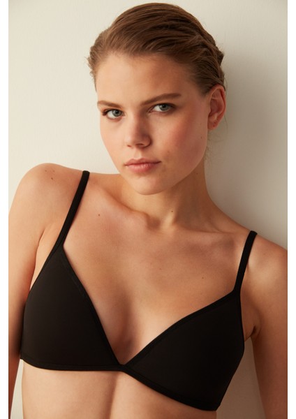 #hiççamaşırı Siyah Balensiz Flex Esnek Sütyen