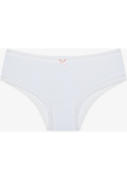 Daily Lace 3lü Pamuklu Bej Hipster Külot