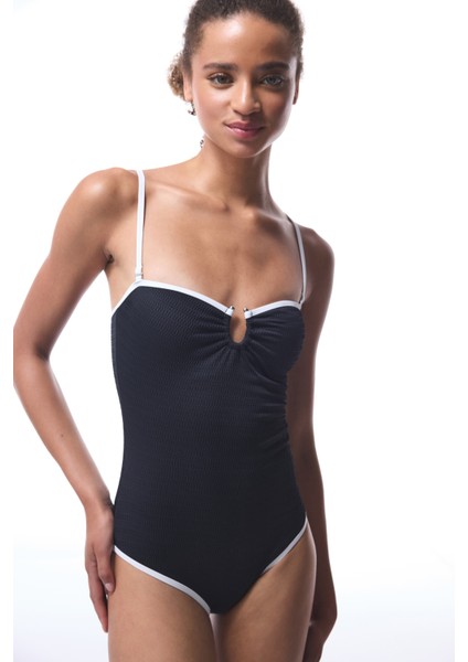 Siyah Nicole Straplez Mayo