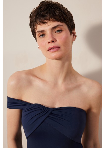 Shell Tek Omuzlu Lacivert Mayo modelleri