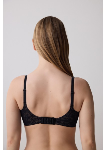 Tattoo Effect Lace Invisible Bonding Siyah Sütyen
