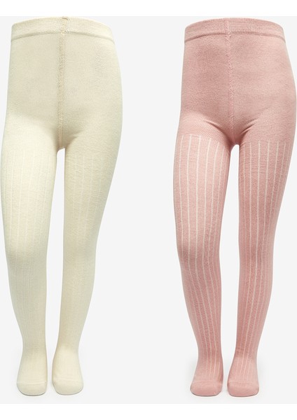 Pretty Rib Pembe 2li Külotlu Çorap modelleri