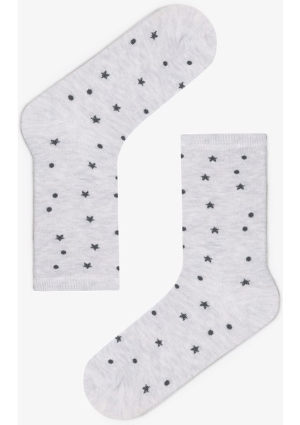 Dot Star 5li Gri Çok Renkli Soket Çorap