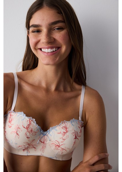 Lotus Broderie Açık Bej Sütyen