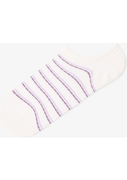 3 Çift Pamuklu Çizgili Sneaker Çorap