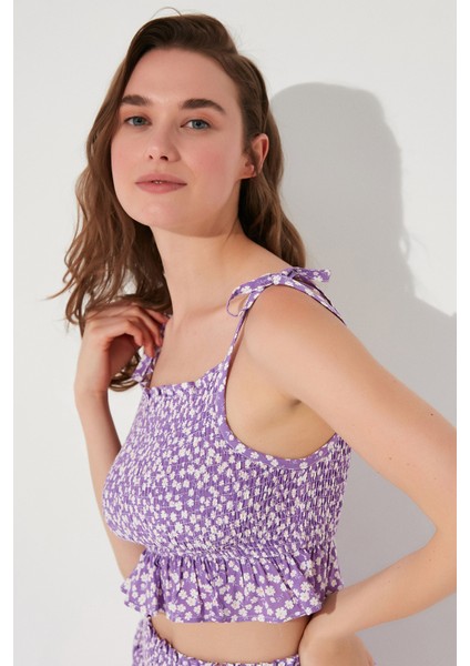 Çok Renkli Daisy Bikini Üstü