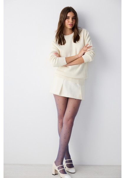 Kadın Fashion Stil Desenli Külotlu Çorap