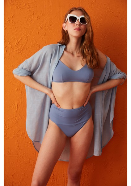 Koyu Mavi Clean Vintage Yüksek Bel Bikini Altı indirimleri