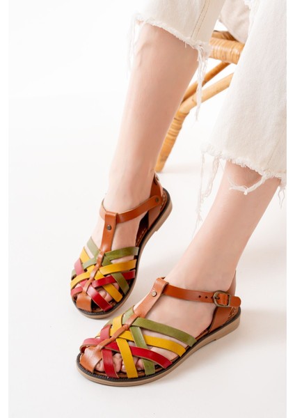 205-02 Multi Ortopedik Hakiki Deri Kadın Sandalet fiyatları