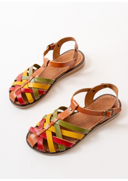 205-02 Multi Ortopedik Hakiki Deri Kadın Sandalet fırsatları