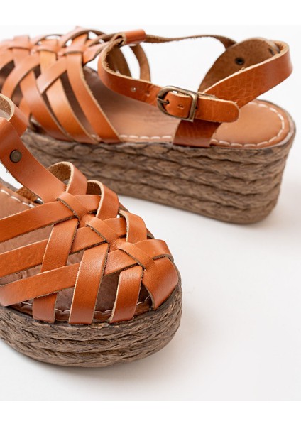 684-02 Taba Ortopedik Hakiki Deri Dolgu Kadın Sandalet modelleri