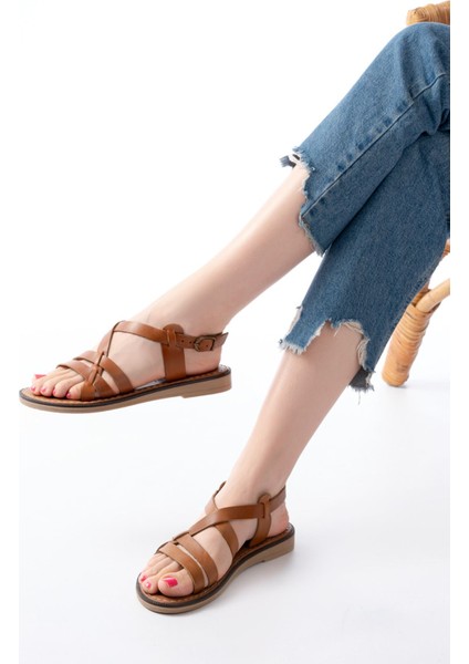 205-05 Taba Ortopedik Hakiki Deri Kadın Sandalet fiyatları