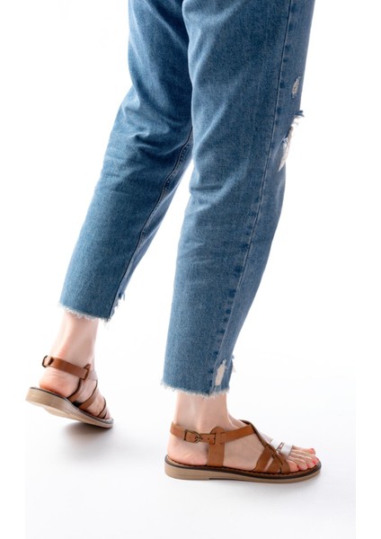 205-05 Taba Ortopedik Hakiki Deri Kadın Sandalet fırsatları