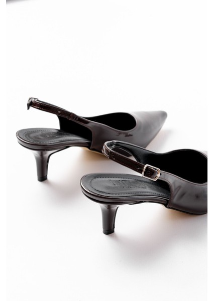 ST-1152 Kahve Rugan Günlük 7 cm Topuklu Kadın Ayakkabı indirimleri