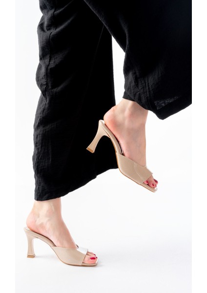 S-617 Bej Rugan Günlük Topuklu Kadın Terlik fiyatları