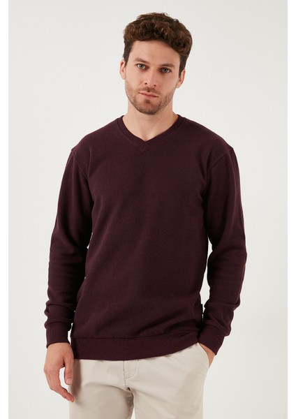 Pamuklu Regular Fit V Yaka Kazak Erkek Kazak 456202 V modelleri