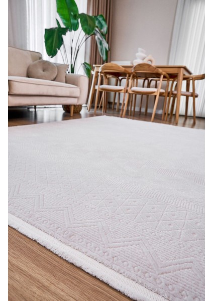 Azur 6521 Bej - Modern Akrilik Halı | Salon Oturma Halısı