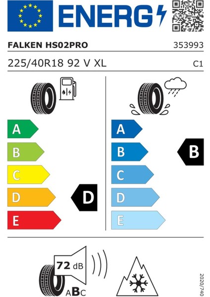 225/40R18 92W Xl Eurowınter HS02 Pro 2025 Üretim Kış Lastiği