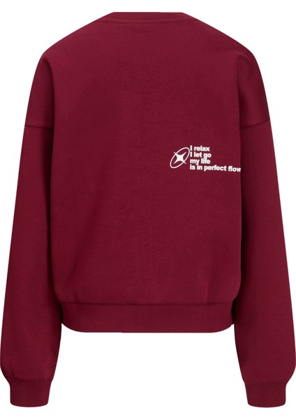 Kadin Baskili Sweatshirt - Ruby fiyatları