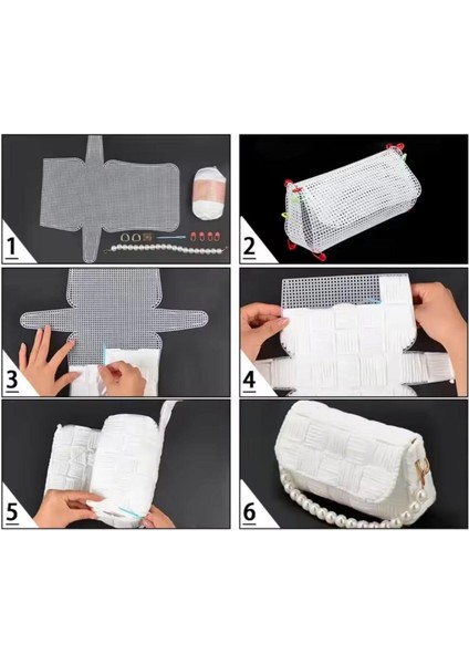 Plastik Çanta Kanvası, Cüzdan Kanvası, El Yapımı Çanta Handmade Çanta Beyaz 14X23 indirimleri
