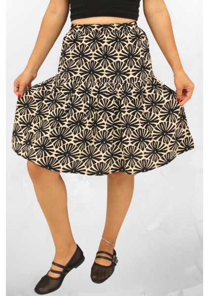 Kadın Şkadın Şort Etek Viskon Kumaş Midi Boyort Etek Viskon Kumaş Midi Boy indirimleri
