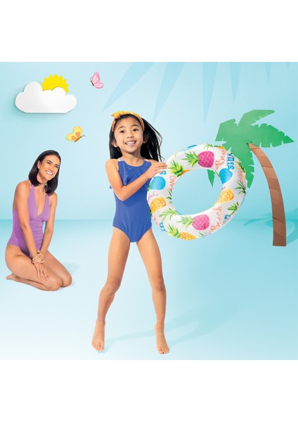 Çocuk Yüzme Simidi - Intex - Desenli - 51 cm (59230) indirimleri