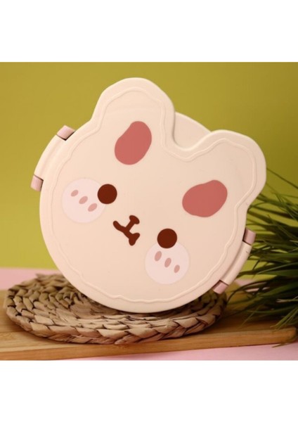 Teddy Bear Çocuklar Için Çatal ve Kaşıklı Üç Bölmeli Plastik Beslenme Kutusu fiyatları