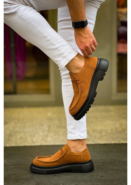 Castle Premium Tarz Casual Erkek Ayakkabı Taba Süet modelleri