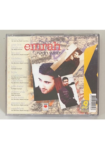 Emrah Narin Yarim CD (Orijnal 1996 Dönem Baskı Cd) fiyatları