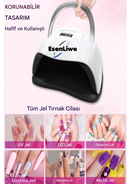 X15 Plus 150W 45 LED Kalıcı Oje ve Protez Tırnak Jel Kurutucu LED Lamba fırsatları