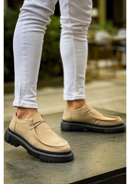 Castle Premium Tarz Casual Erkek Ayakkabı Bej Süet fırsatları