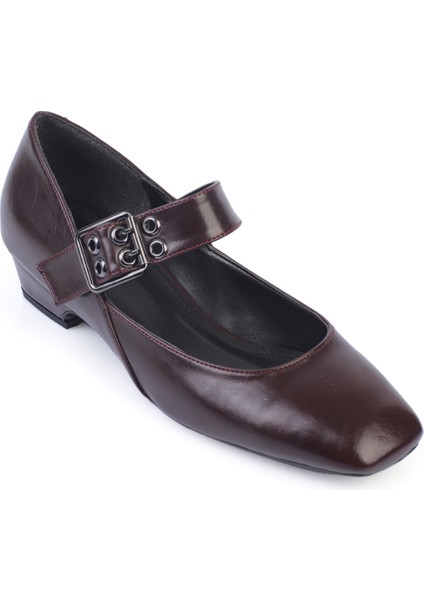 Darell Kısa Topuklu Küt Burunlu Bantlı Mary Jane Kadın Ayakkabı