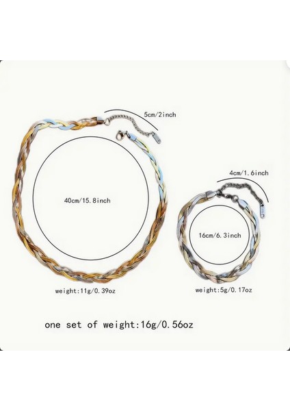 Üç Renk; Gümüş, Altın, Rose Renklerde Italyan Zincir; KOLYE40+5; Bileklik 15+5 Uzunluğunda 316 Lçelik Takı Seti fırsatları