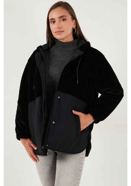 Comfort Fit Kapüşonlu Yumuşak Dokulu Mont Bayan Mont 497HOLLY modelleri