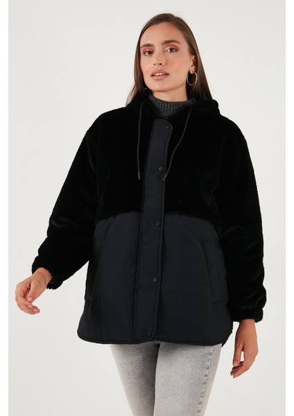 Comfort Fit Kapüşonlu Yumuşak Dokulu Mont Bayan Mont 497HOLLY fırsatları