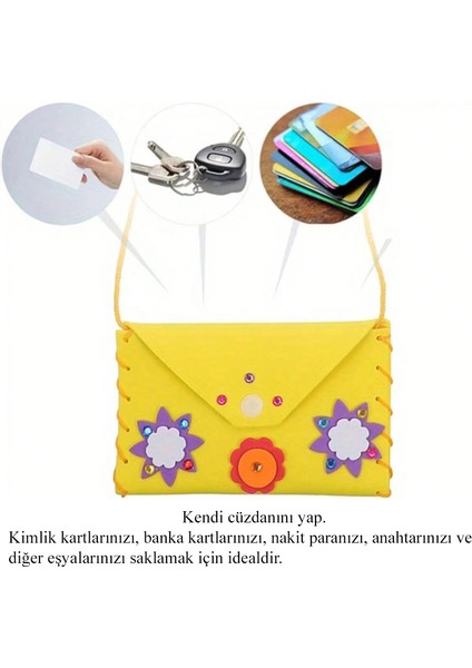 5 Parça Karikatür Kendin Yap Çapraz Askılı Çanta Seti - Çocuk Motor Becerisi Geliştirici. modelleri