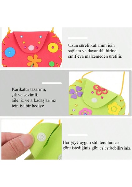 5 Parça Karikatür Kendin Yap Çapraz Askılı Çanta Seti - Çocuk Motor Becerisi Geliştirici. fırsatları