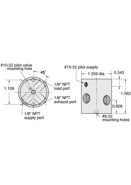 Clippard Vela Ventilatör Yüksek Akışlı 3 Yollu Güç Vanası 2021 M-2021 High Flow Ev/et Piloted 3-Way Valve modelleri