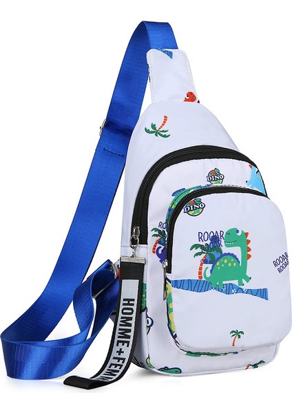 Çocuk Çantaları Yeni Erkek Sırt Çantası Küçük Bebek Göğüs Çantası Erkek Moda Crossbody (Yurt Dışından)