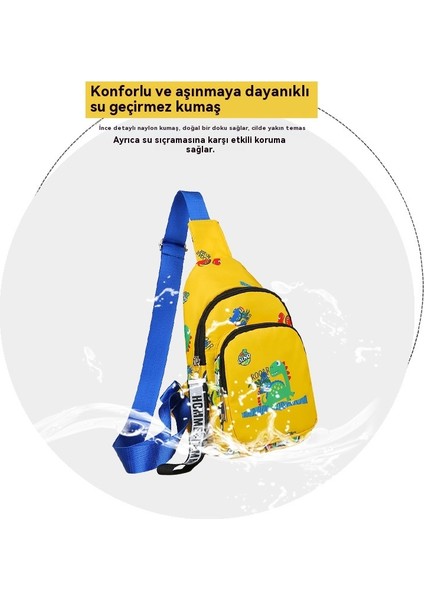 Çocuk Çantaları Yeni Erkek Sırt Çantası Küçük Bebek Göğüs Çantası Erkek Moda Crossbody (Yurt Dışından) indirimleri