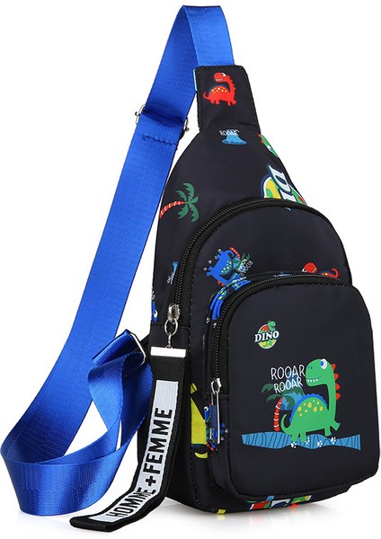 Çocuk Çantaları Yeni Erkek Sırt Çantası Küçük Bebek Göğüs Çantası Erkek Moda Crossbody (Yurt Dışından)