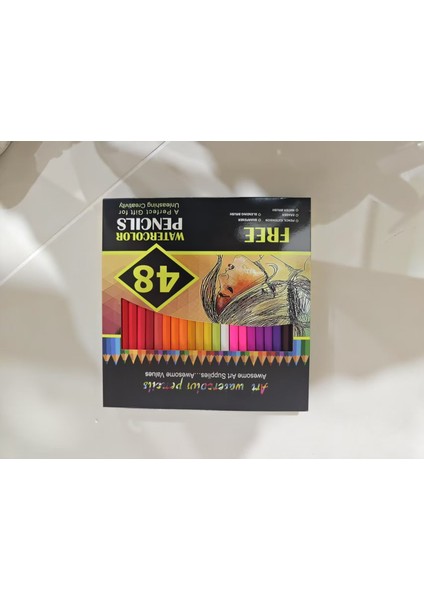 Suluboya Kalem, 48 Yetişkin Profesyonel Renkli Kalem Seti, Boyama, Karıştırma ve Katmanlama Için li Sanat Malzemeleri (Yurt Dışından) fırsatları